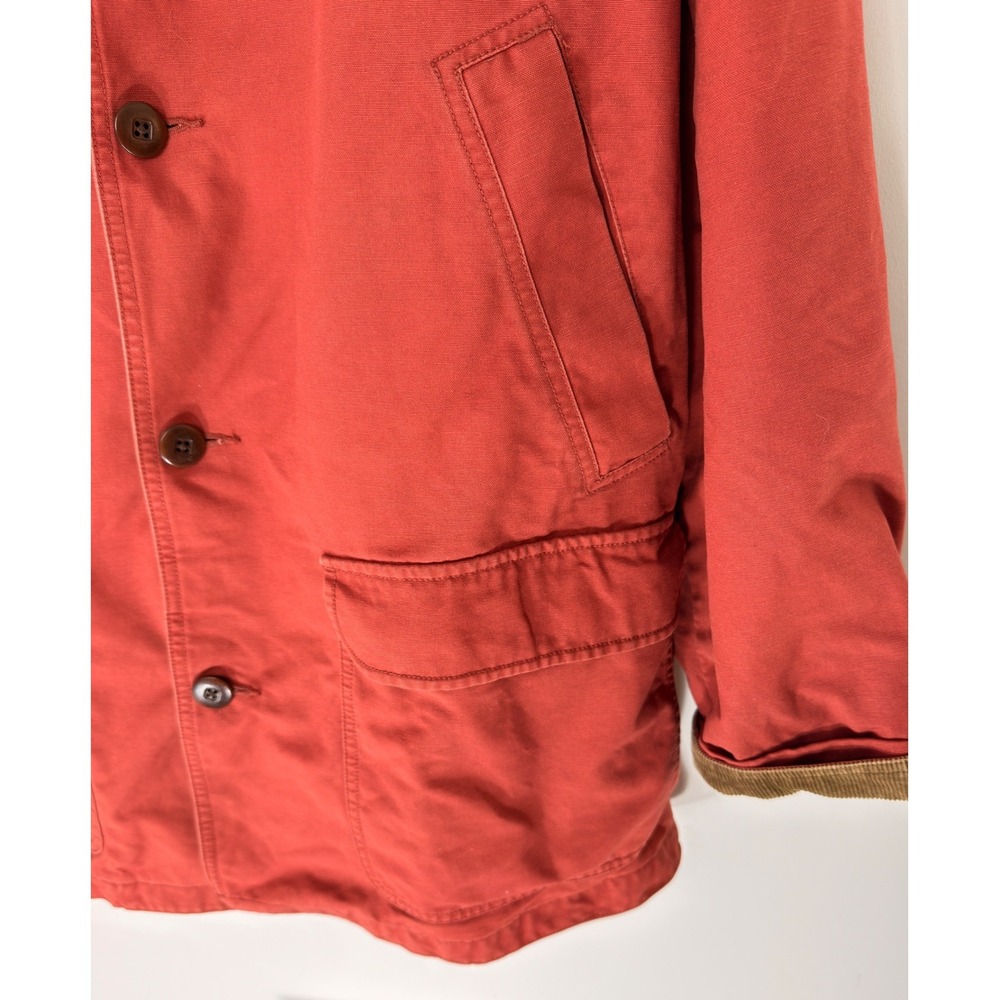 L.L. Bean Barn Coat Men's Plus Orange Corduroy Chore Vintage Field Canvas XXL - Picture 6 of 13